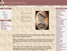 Tablet Screenshot of ancientworldbooks.com